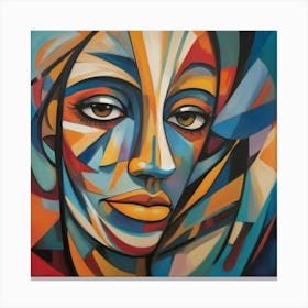 Abstract Portrait Of A Woman paintings art print Canvas Print