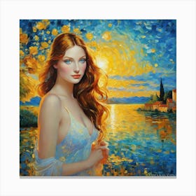 Girl With Long Hairfuh Canvas Print