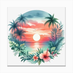 Tropical Sunset 1 Canvas Print