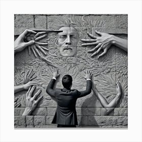 Hands Of Man Canvas Print