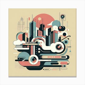 Abstract Cityscape Canvas Print