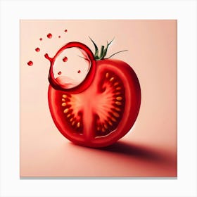 Tomato Juice Splash Canvas Print