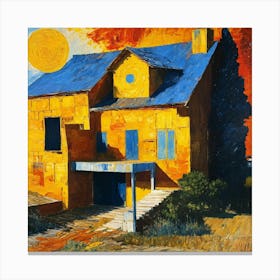 A Painting Of House Of The Sun In A Mixed Style Of (5) Canvas Print