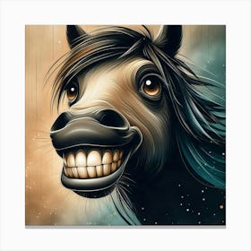 Horse With A Smile Canvas Print