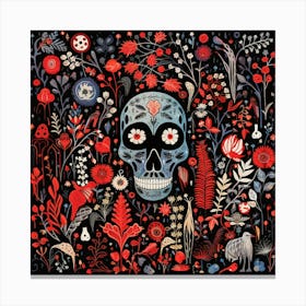 Day Of The Dead Skull 13 Canvas Print