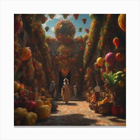 Colombian Festivities Perfect Composition Beautiful Detailed Intricate Insanely Detailed Octane Re (25) Canvas Print