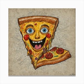 Pizza Face Canvas Print