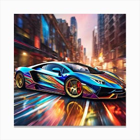 Car On The Road Canvas Print