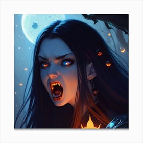 Vampire Girl 2 Canvas Print