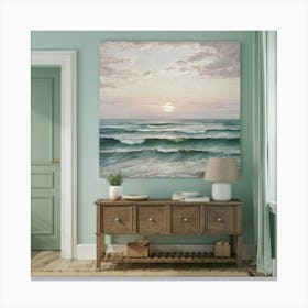 Sunset At The Beach Canvas Print