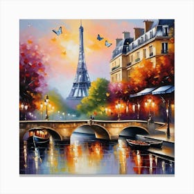 Paris At Dusk 1 Canvas Print