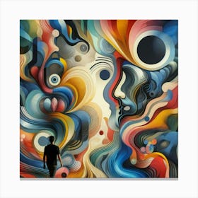 Psychedelic Abstract Painting Canvas Print