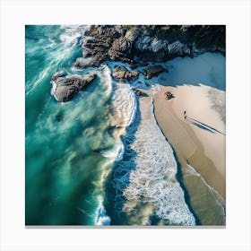 Aerial Beach Photograph Canvas Print