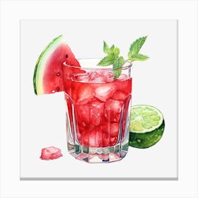 Watermelon Cocktail 10 Canvas Print