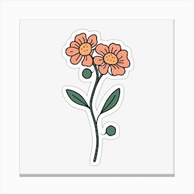 Flowers On A Branch Canvas Print