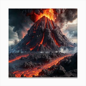 Volcano Eruption Canvas Print