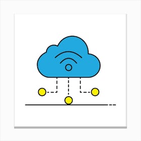 Cloud With Wifi Canvas Print