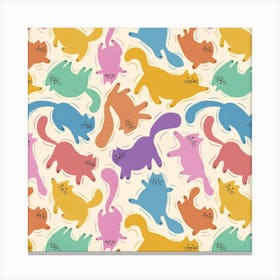 Colorful Cats Canvas Print