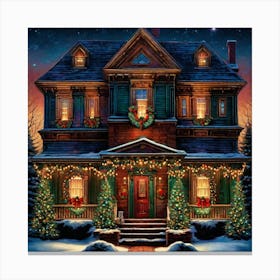 Christmas House 51 Canvas Print