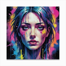 Splatter Girl 2 Canvas Print