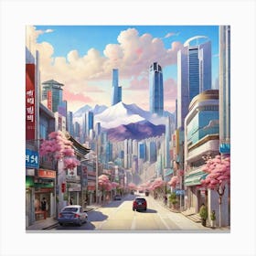 Korean City 1 Canvas Print