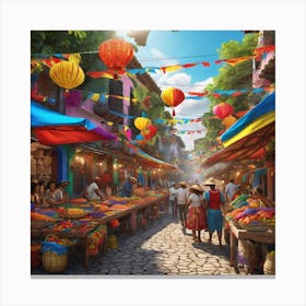 Colombian Festivities Ultra Hd Realistic Vivid Colors Highly Detailed Uhd Drawing Pen And Ink (39) Canvas Print
