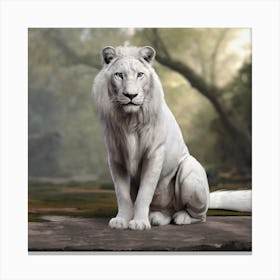 White Lion Canvas Print