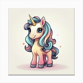 Cute Unicorn 747 Canvas Print