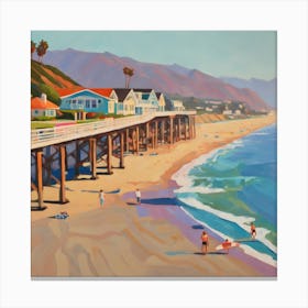 Malibu Series. Style of David Hockney 1 Canvas Print