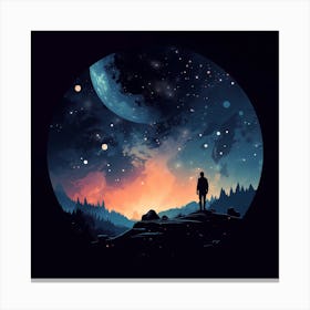 Cosmic View At Dusk Canvas Print
