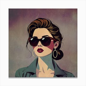 Woman In Sunglasses 2 Canvas Print