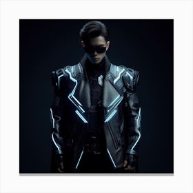 Man In A Neon Jacket Canvas Print