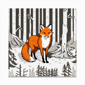 Fox In The Woods 13 Canvas Print