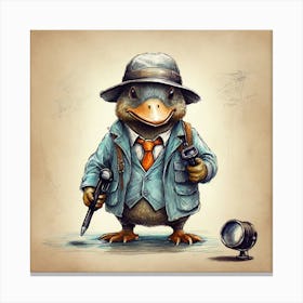 Detective Duck 14 Canvas Print