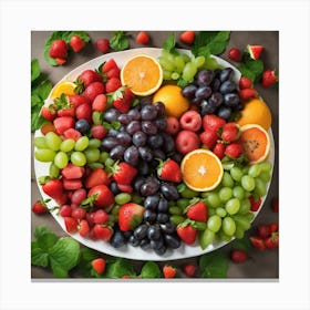 Fresh Fruit Platter Canvas Print