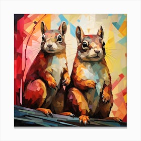 Two Squirrels 3 Canvas Print