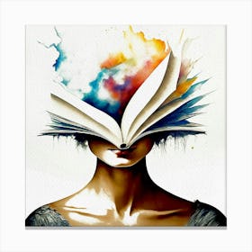 Book Head Canvas Print