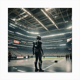 Futurist In A Stadium Canvas Print