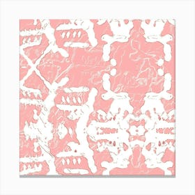 Pink And White Pattern Canvas Print