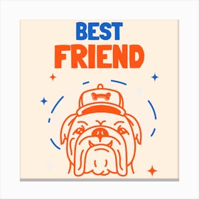 Best Friend - Design Maker Featuring A Cute Dog Friend - dog, puppy, cute, dogs, puppies Canvas Print