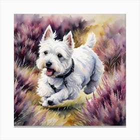 Westie Watercolour Canvas Print