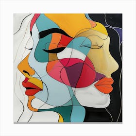 Abstract Woman'S Face 3 - city wall art, colorful wall art, home decor, minimal art, modern wall art, wall art, wall decoration, wall print colourful wall art, decor wall art, digital art, digital art download, interior wall art, downloadable art, eclectic wall, fantasy wall art, home decoration, home decor wall, printable art, printable wall art, wall art prints, artistic expression, contemporary, modern art print, Canvas Print