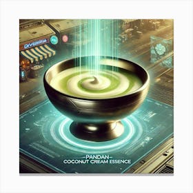 Pandan Coconut Cream Essence Scifi Corrected Canvas Print