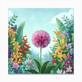 Flower In The Garden Canvas Print