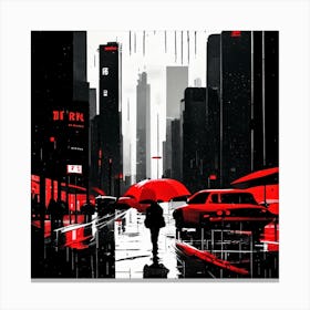 City Rain Canvas Print