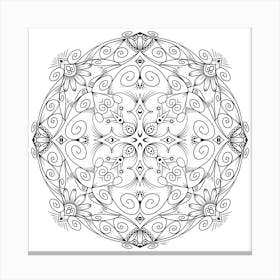 Mandala Coloring Page Canvas Print