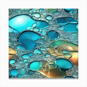Abstract Water Droplet Pattern Canvas Print