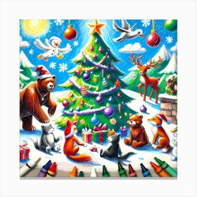 Super Kids Creativity:Christmas Coloring Book 1 Canvas Print