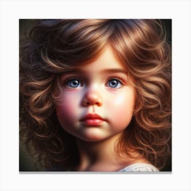 Portrait Of A Little Girl Canvas Print