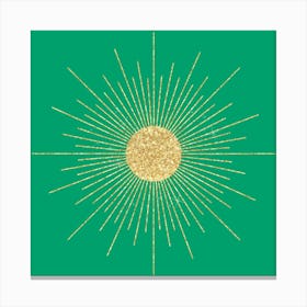 Gold Sunburst Canvas Print